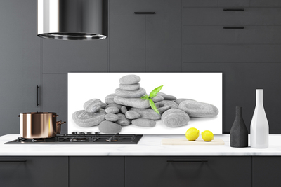 Kitchen Splashback Stones art grey