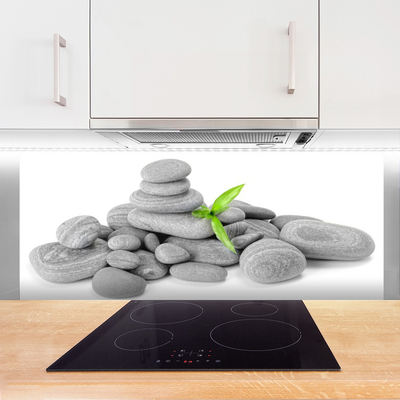 Kitchen Splashback Stones art grey