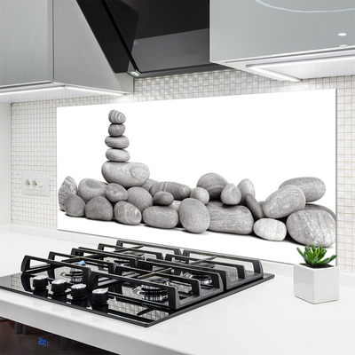Kitchen Splashback Stones art grey