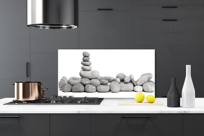 Kitchen Splashback Stones art grey