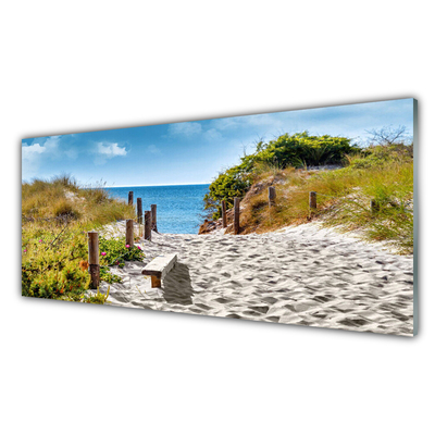 Kitchen Splashback Footpath landscape brown