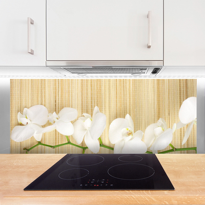 Kitchen Splashback Flowers floral white