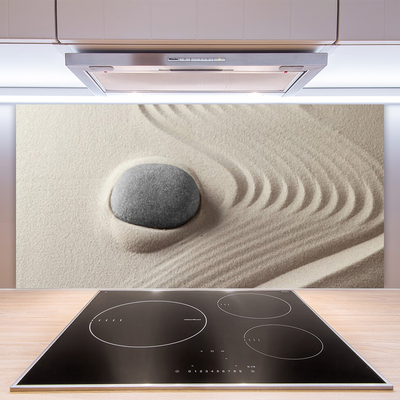 Kitchen Splashback Sandstones art brown grey