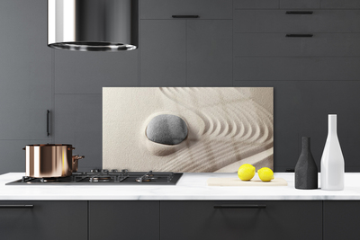 Kitchen Splashback Sandstones art brown grey