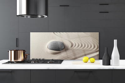 Kitchen Splashback Sandstones art brown grey