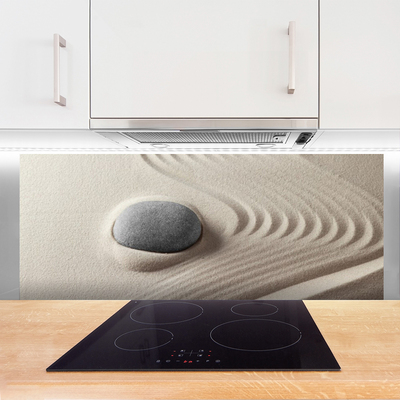 Kitchen Splashback Sandstones art brown grey