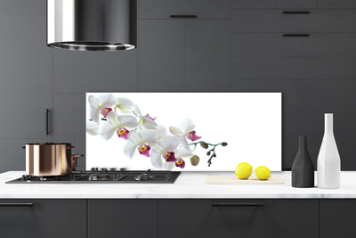 Kitchen Splashback Flowers floral white