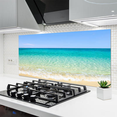 Kitchen Splashback Sea landscape blue