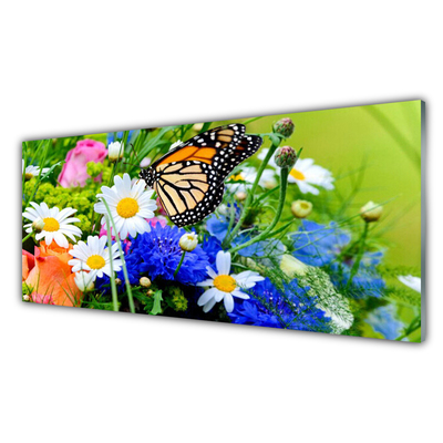 Kitchen Splashback Flowers nature multi