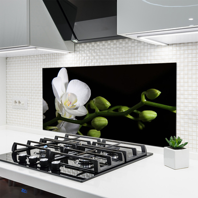 Kitchen Splashback Flower floral white