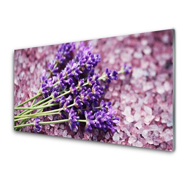 Kitchen Splashback Flowers floral purple