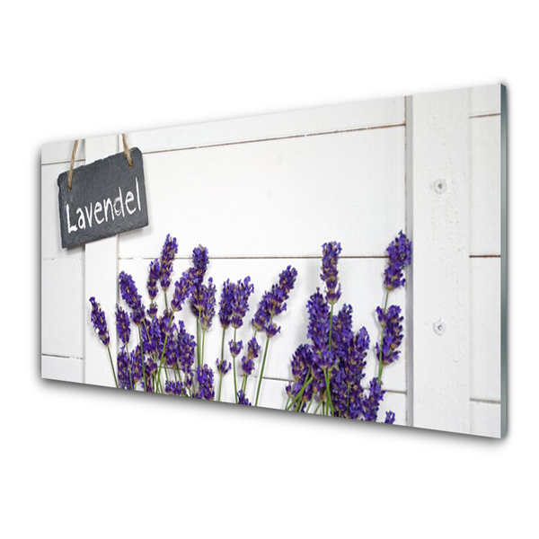 Kitchen Splashback Flowers floral purple