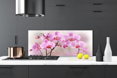 Kitchen Splashback Flowers floral pink