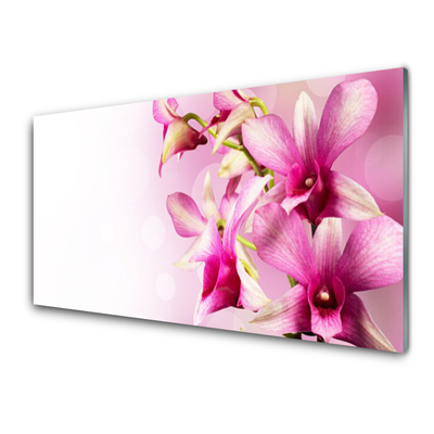 Kitchen Splashback Flowers floral pink