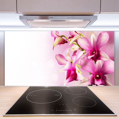 Kitchen Splashback Flowers floral pink