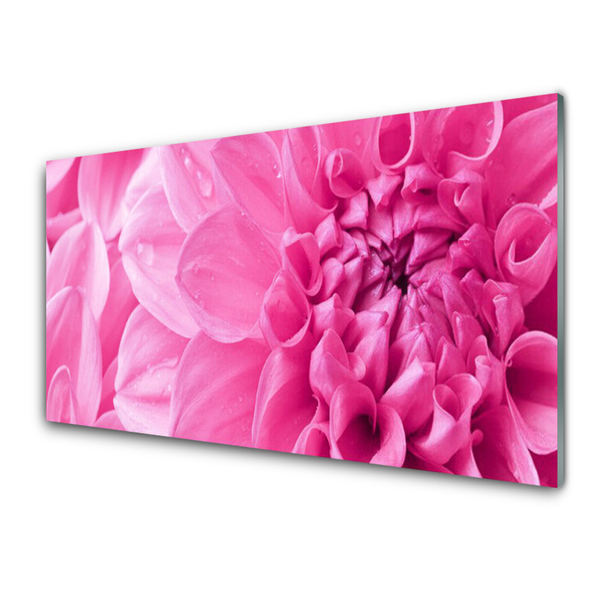 Kitchen Splashback Flowers floral pink