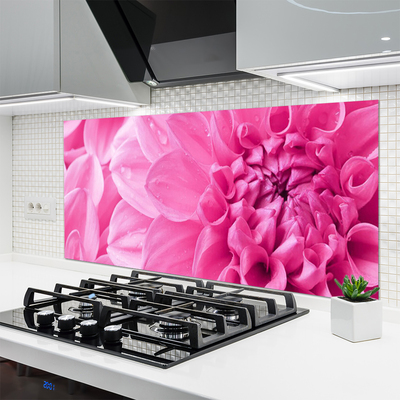 Kitchen Splashback Flowers floral pink