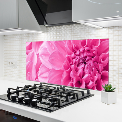 Kitchen Splashback Flowers floral pink