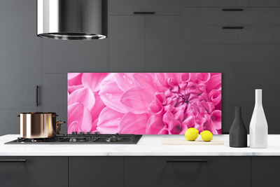 Kitchen Splashback Flowers floral pink