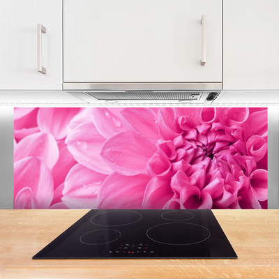 Kitchen Splashback Flowers floral pink