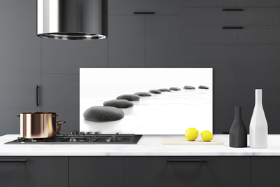 Kitchen Splashback Stones art grey