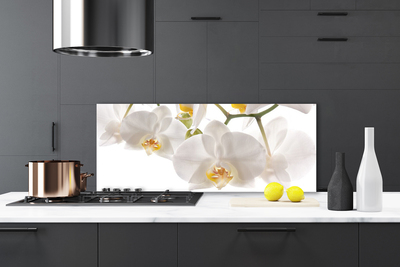 Kitchen Splashback Flowers floral white