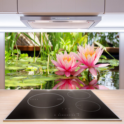 Kitchen Splashback Flowers floral pink