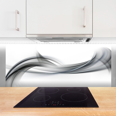 Kitchen Splashback Abstract art grey white