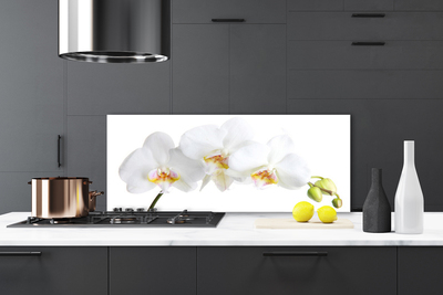 Kitchen Splashback Flowers floral white