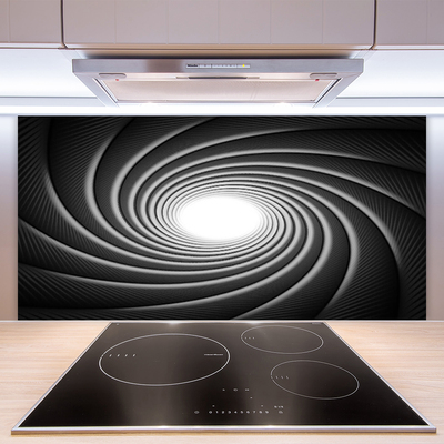 Kitchen Splashback Abstract art grey white black