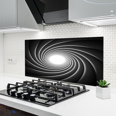 Kitchen Splashback Abstract art grey white black