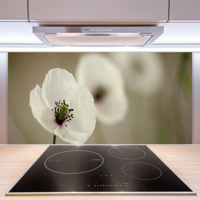 Kitchen Splashback Flower floral white