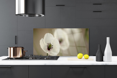 Kitchen Splashback Flower floral white