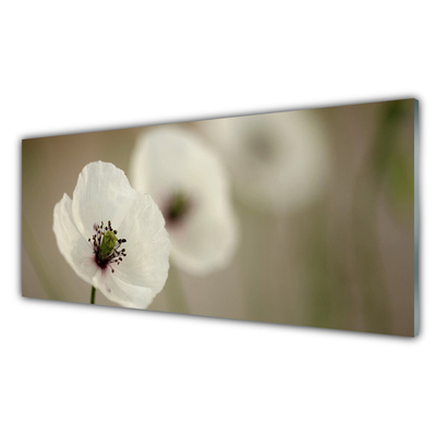 Kitchen Splashback Flower floral white