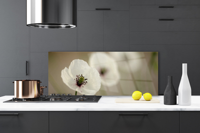 Kitchen Splashback Flower floral white