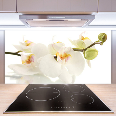 Kitchen Splashback Flowers floral white