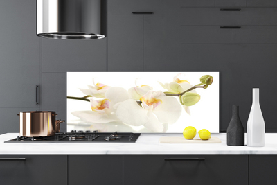 Kitchen Splashback Flowers floral white