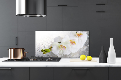 Kitchen Splashback Flowers floral white