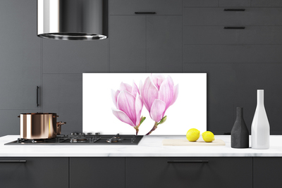 Kitchen Splashback Flower floral pink