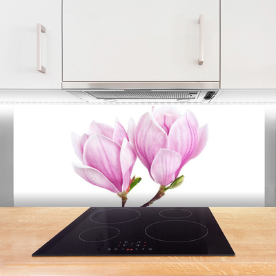 Kitchen Splashback Flower floral pink