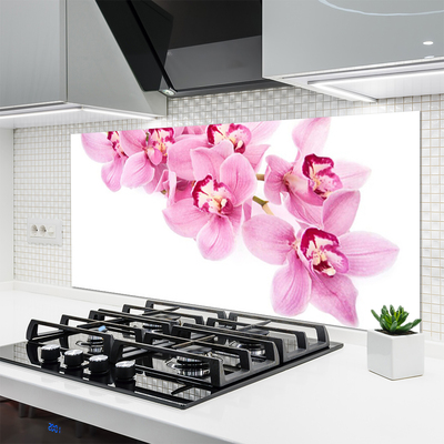 Kitchen Splashback Flowers floral pink