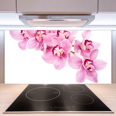 Kitchen Splashback Flowers floral pink