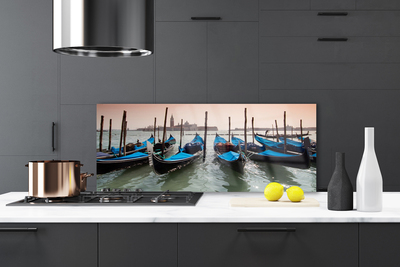 Kitchen Splashback Boats architecture black blue