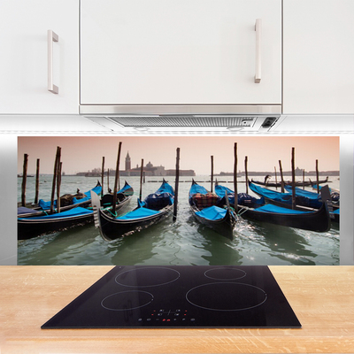 Kitchen Splashback Boats architecture black blue