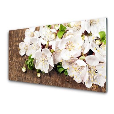 Kitchen Splashback Flowers floral white