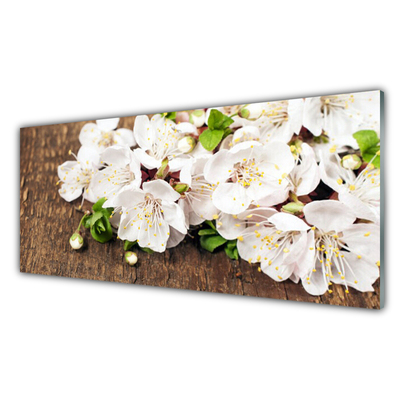 Kitchen Splashback Flowers floral white