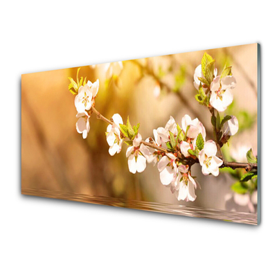 Kitchen Splashback Flowers floral white