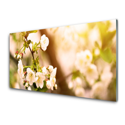 Kitchen Splashback Flowers floral white