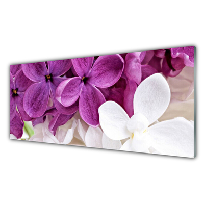 Kitchen Splashback Flowers floral pink white