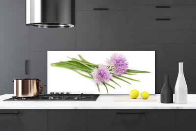 Kitchen Splashback Flowers floral pink. Green